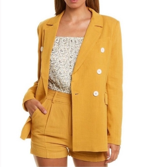 Walter Baker | Roger Double Breasted Jacket Mustard Size S - Picture 1 of 9